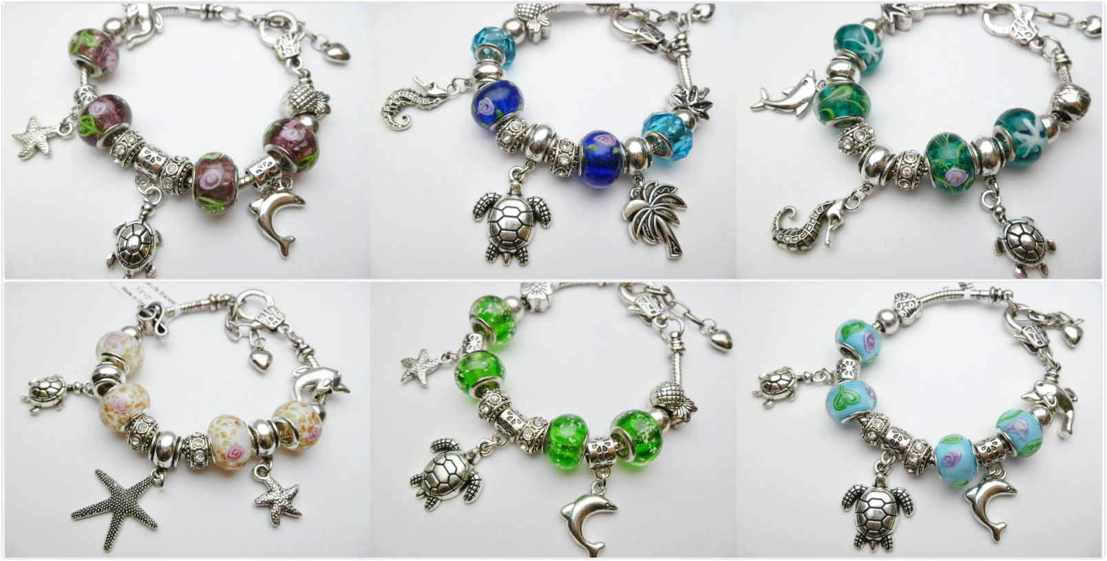 VCM - Assorted Color Charm Bracelet Assort